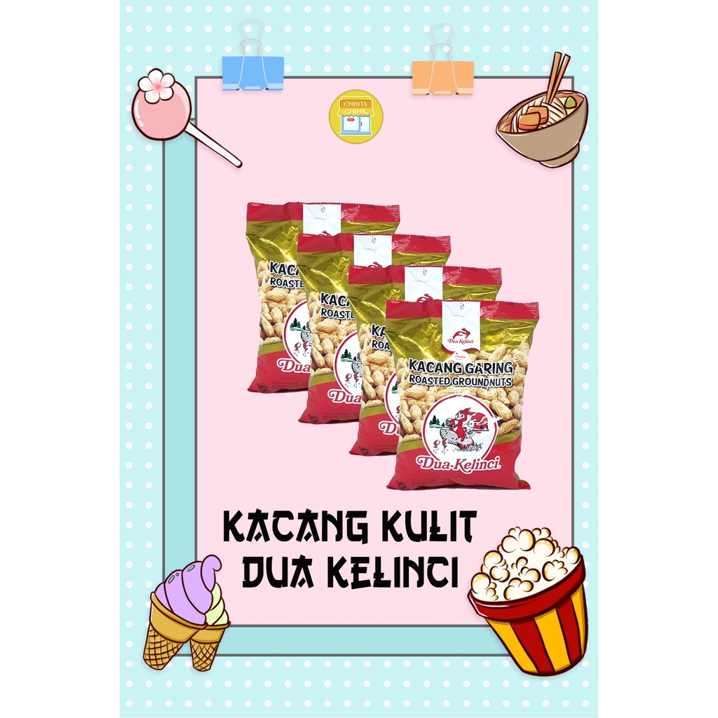 

Kacang Kulit Garing Dua Kelinci Jual per Renceng isi 10scht x 16g