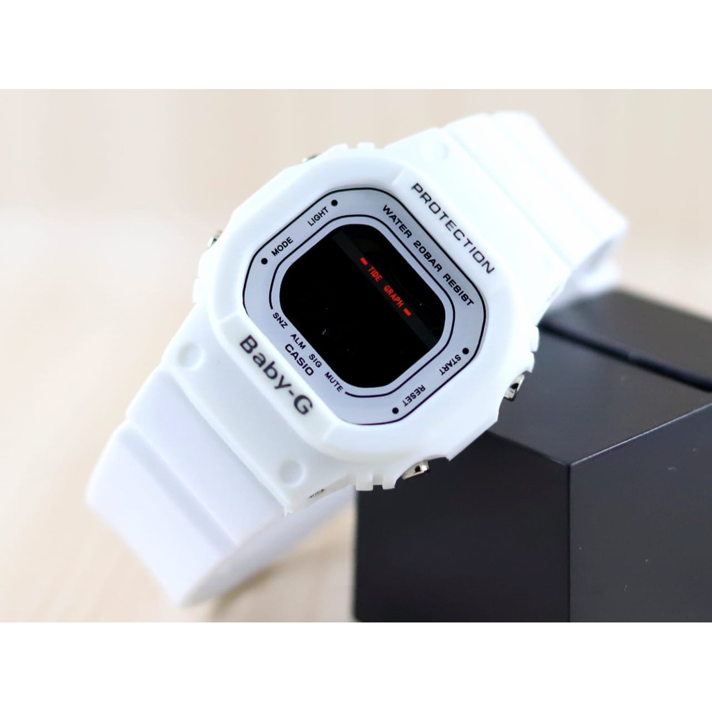 JAM TANGAN WANITA BABY-G CASIO BLX 5600 FULL PUTIH