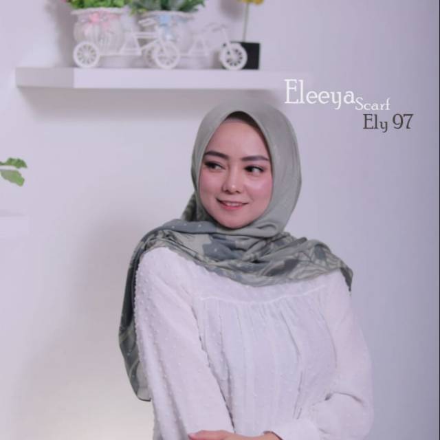 HIJAB SEGIEMPAT MOTIF || Eleeya Scarf ELY 97