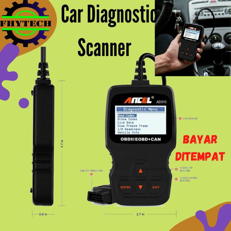 Ancel AD310 OBD2 Automotive Car Diagnostic Scanner