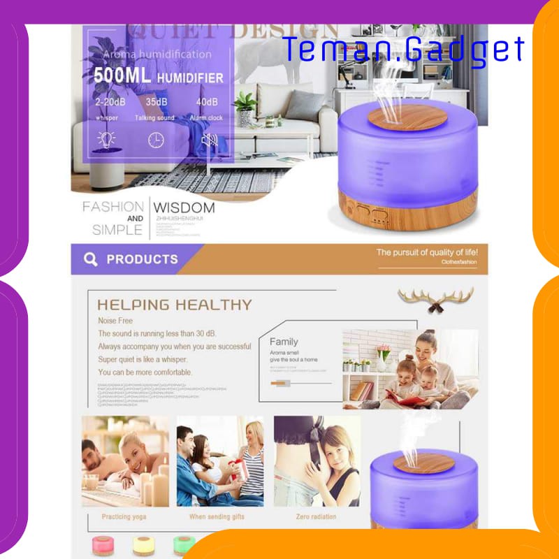 TG-CE046 Taffware HUMI Air Humidifier Aromatherapy 7 Color 500ml Remote - 2467