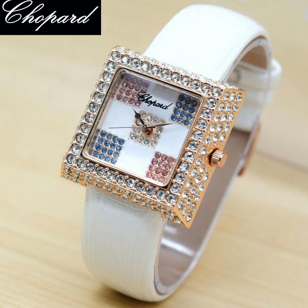 Jam Tangan Wanita Chopard Catur Segi Kulit 01 Diskon