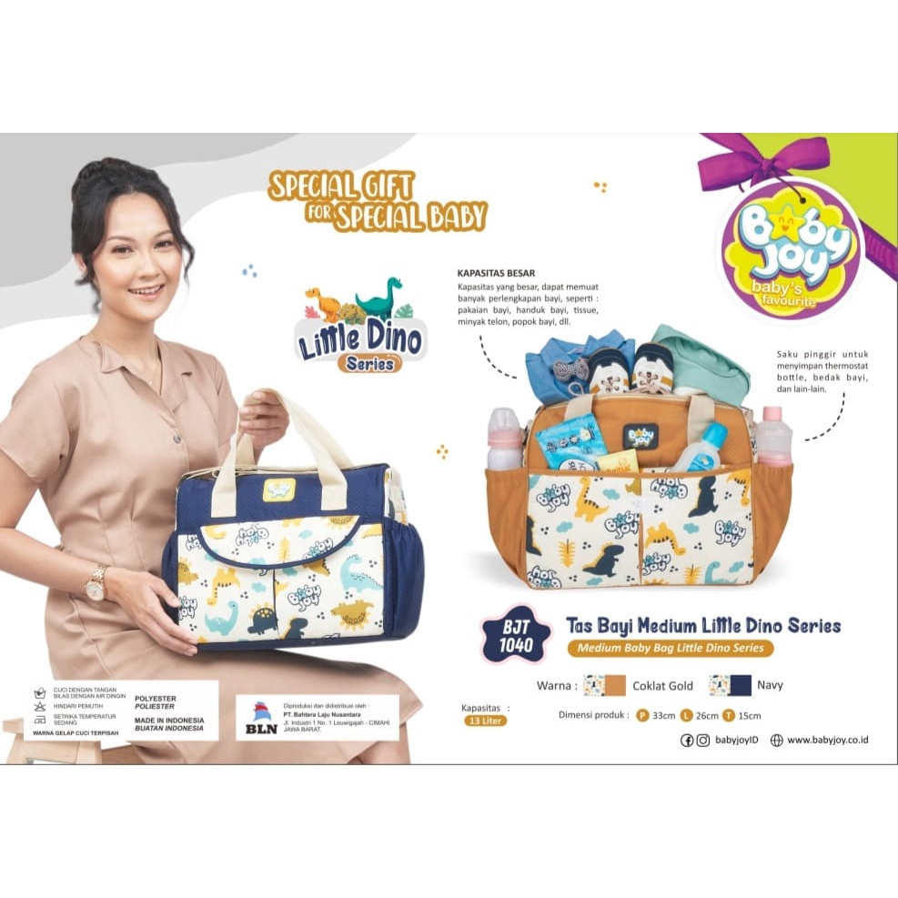 Tas Bayi Besar BJT1041 LITTLE DINO SERIES Merk BABY JOY / Tas Bayi Medium BJT 1040 dan Tas Bayi Kecil BJT1039 LITTLE DINO SERIES TAS BAWAAN PERLENGKAPAN BAYI