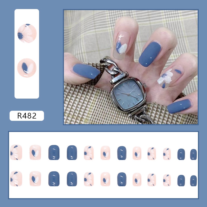 R481-r500 24pcs / Kotak Kuku Palsu Full Cover Untuk Nail Art