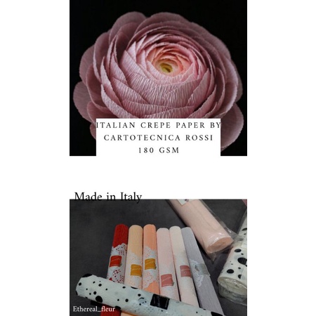 Italian Crepe Paper by Cartotecnica Rossi 180 gsm made in Italy Crepe Paper buatan Italy