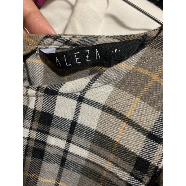 Aleza XtoX BIGSIZE flanel branded mall tunik blouse vintage tartan kotak bigsize jumbo oversize