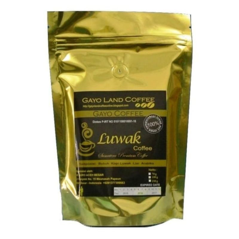 

BUBUK KOPI LUWAK ASLI GAYO (GAYO LAND COFFEE) I OLEH OLEH KHAS ACEH