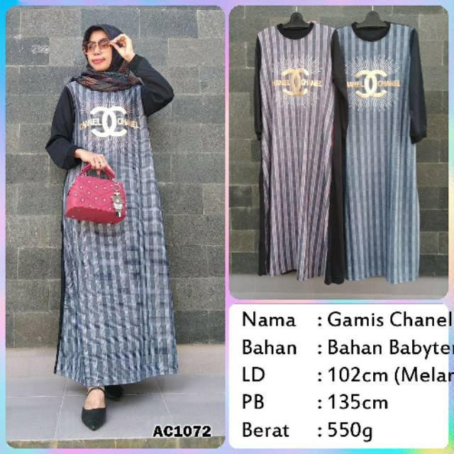 GAMIS/DRESS/MAXI CHANEL MOTIF GLITTER BY ANIS COLLECTION