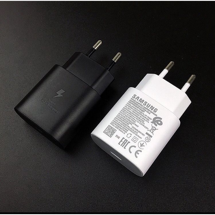 Charger Samsung 25W / 45W  Type C PD Super Fast Charging S21 S20 S20+ Note 10 Plus A71 A52 A72 M32