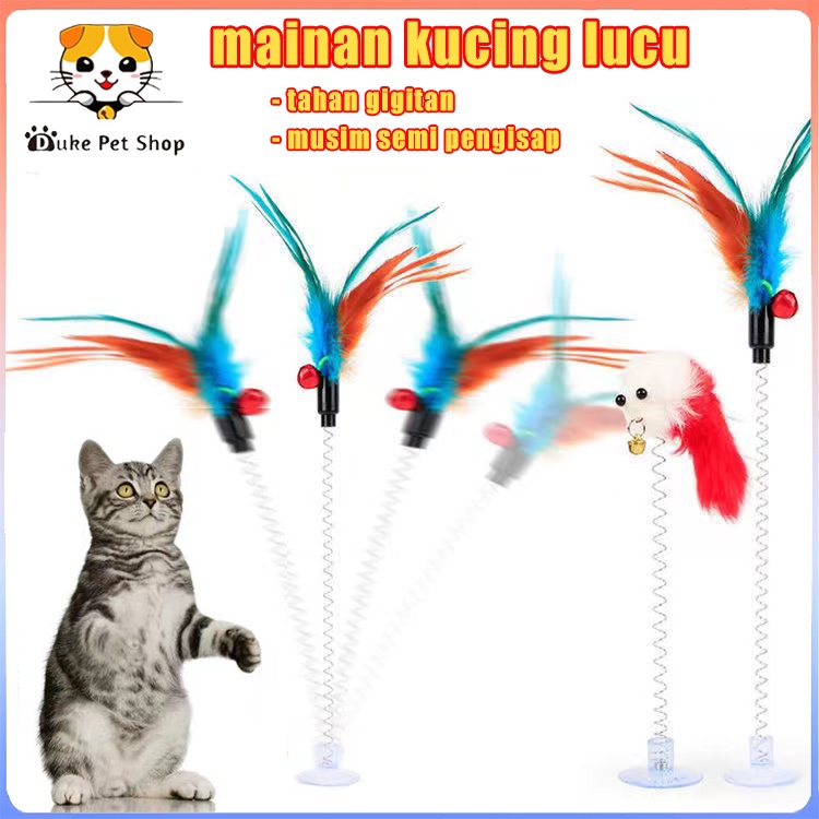 Mainan Kucing 2 gaya Spring Rat Cat Toys Cat Toy Kitten Toys Tongkat kucing Mainan