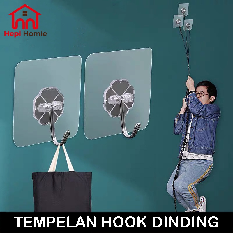 [HH] GANTUNGAN TEMPEL HOOK AJAIB / TEMPELAN DINDING KAIT TEMBOK PINTU