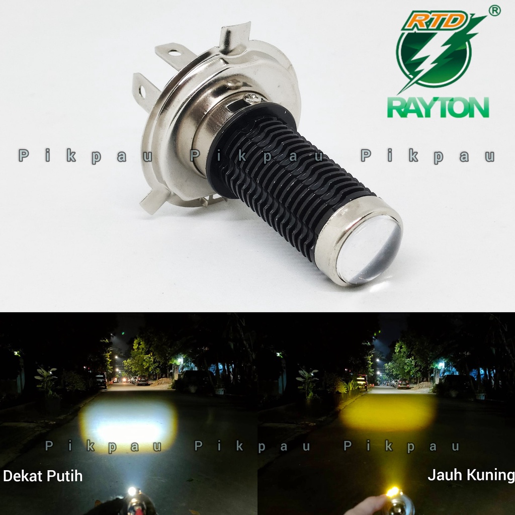 Lampu Depan Motor H4 Lampu Utama Laser M11W Original RTD Rayton D2 Putih Kuning Headlamp