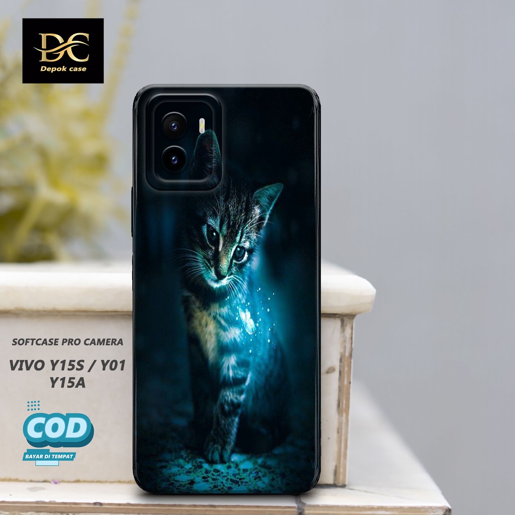 Case Vivo Y15s / Y01 / Y15A Terbaru - Fashion Case KUCING - Casing Hp Vivo Y15s / Y01 / Y15A Terbaru