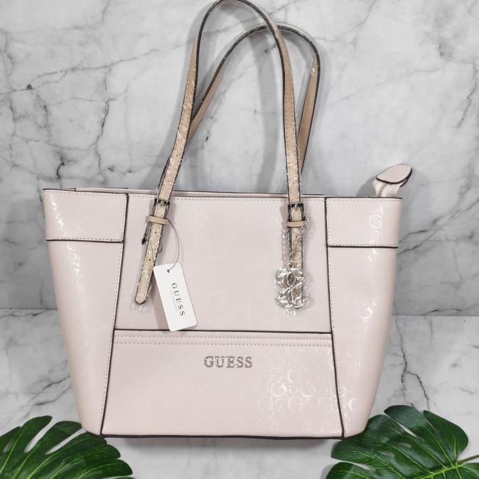 Tas Murah Tas Wanita Guess Delaney Tote Bag Original Guess - Pink