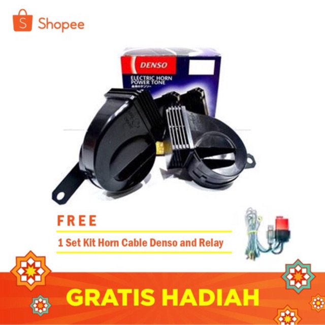 Denso Klakson Keong Waterproof free kabel kit n Relay