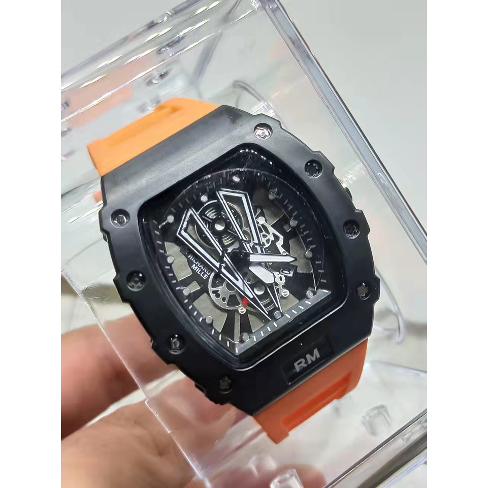 (BISA COD) JAM TANGAN PRIA DAN WANITA RM / 511 27 RUBBER PREMIUM DIAMETER 4,2CM Tanggal Aktif