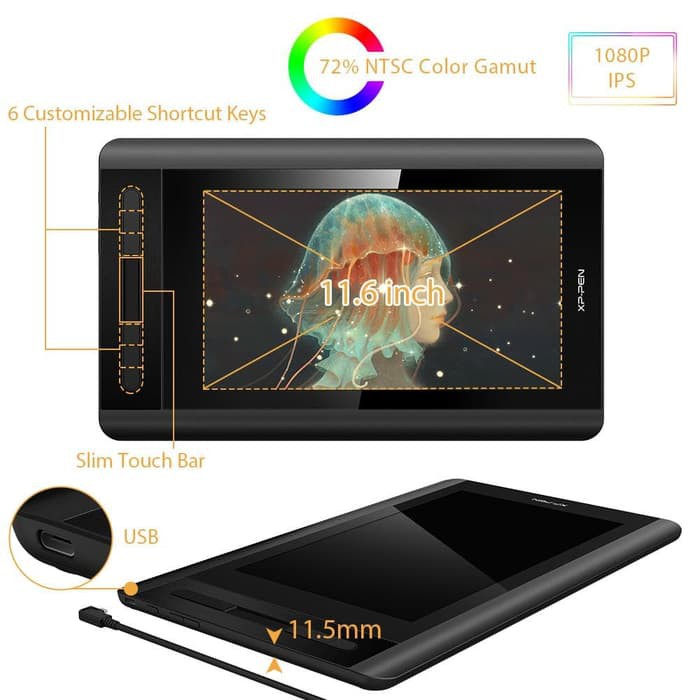XP PEN Artist 12 Inch FHD Drawing Monitor Pen Alternatif Cintiq