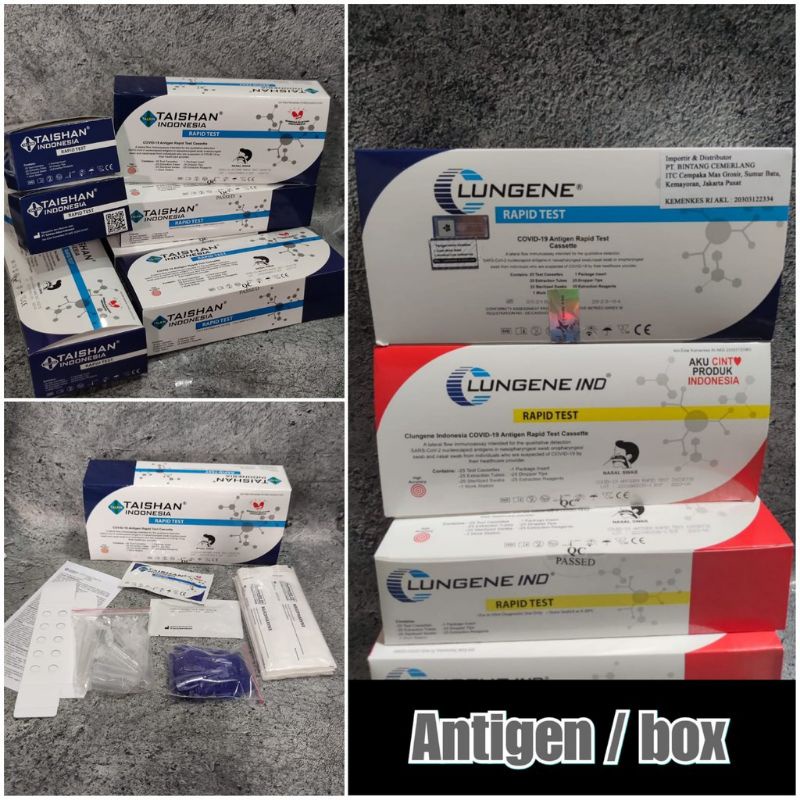 READY STOK LUNGENE SWAB SATUAN BOX METODE SWAP. JENIS ANTIGEN ISI 25 SET LENGKAP