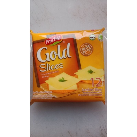 

keju slice prochiz gold isi 12. 156gram