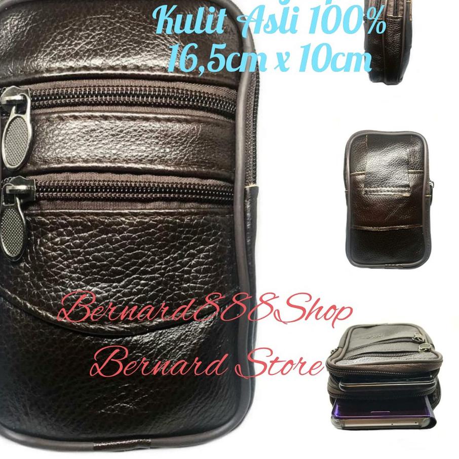 MEN SALE Sarung Hp Pinggang Kulit Sarung Hp Kulit Asli 100% di Pinggang Untuk Hp 5,5" - 6,3"