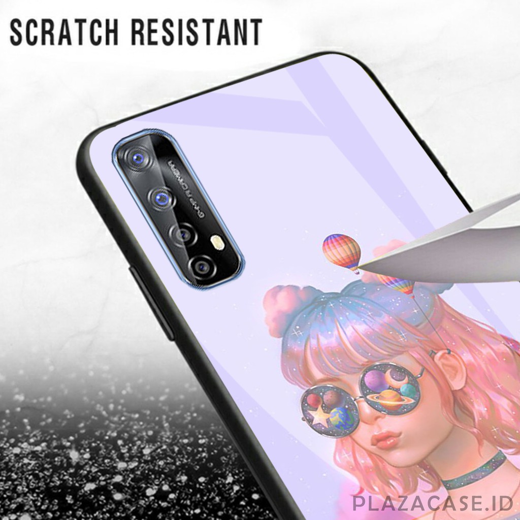 Girls Softcase Glass [K69] for REALME 7 Y20 A53 RENO 4F REDMI 9C C17 RENO 4 REALME 7i Y50 A73