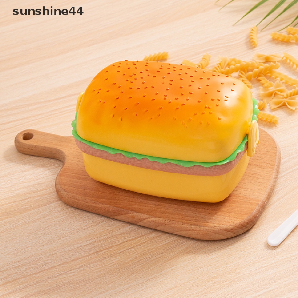 Sunshine Kotak Bekal Bento Bentuk Hamburger Kreatif Untuk Anak