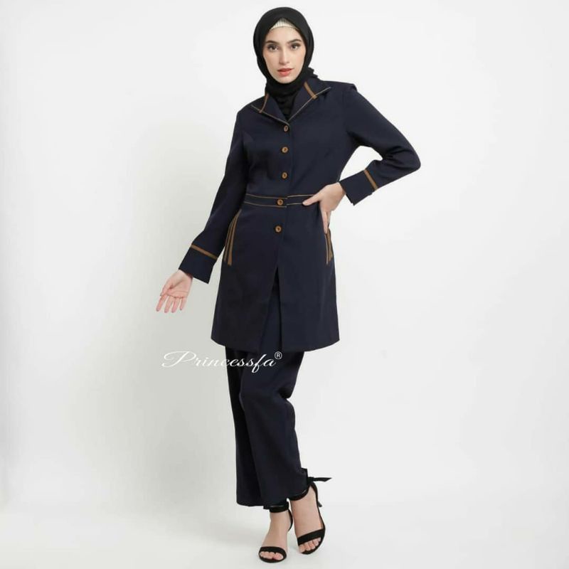 Seragam Princessfa Guru Blazer Guru PDH Guru Seragam Guru Biru Dongker Blazer PNS
