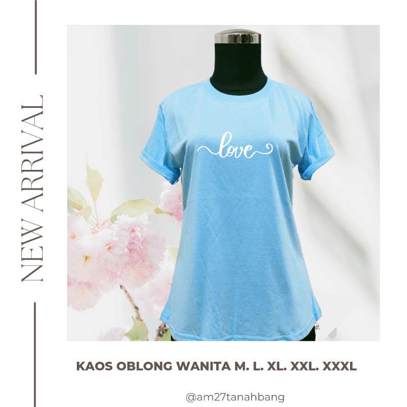 Kaos Cewek Remaja-Dewasa-Jumbo &quot;Love&quot; Couple-an Bunda &amp; Anak