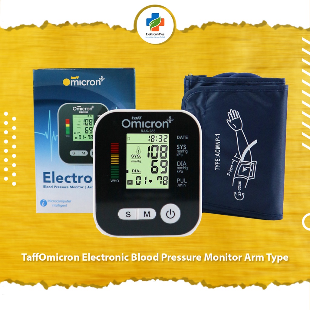 Sphygmomanometer Alat Pengukur Tekanan Darah Tensimeter Digital Sangat Akurat TaffOmicron