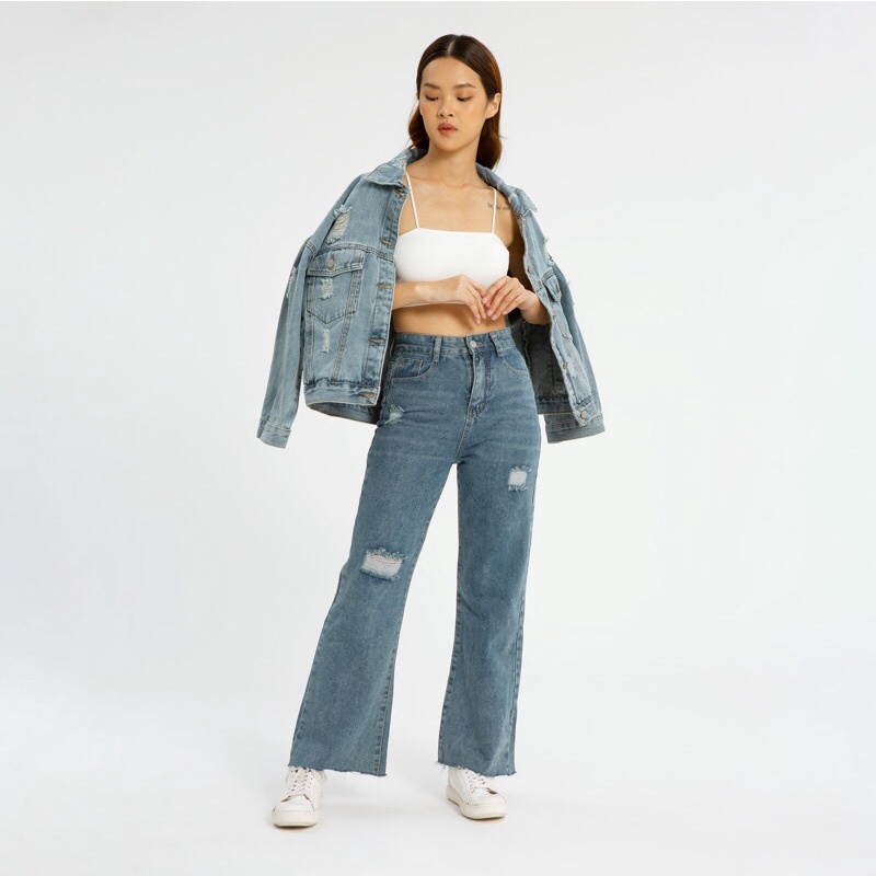 VIERLIN - Jeans 855 - BAGGY RIPPED HIGHWAIST