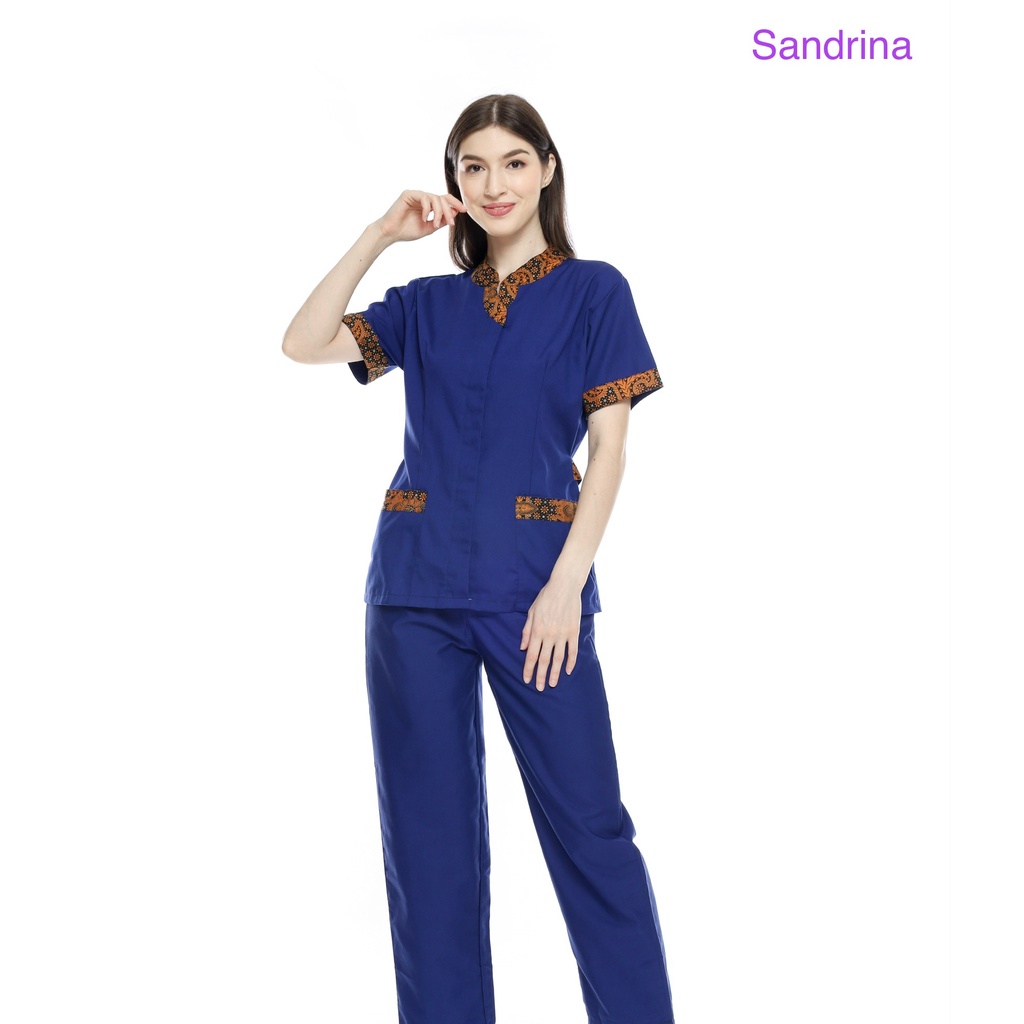 [Sandrina] Baju seragam suster/ seragam nanny/ seragam Baby sitter/ seragam klinik ( BATIK )