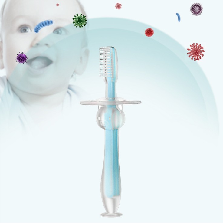 Sikat Gigi Bayi Berdiri Lembut Silikon Stand Tooth Brush Baby Suction