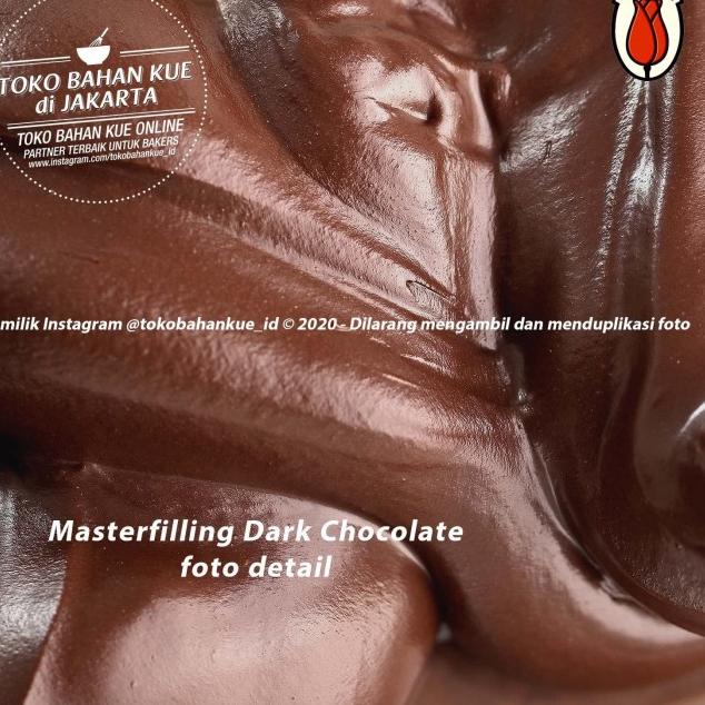 

♔ Tulip Filling Coklat Isian Kue Roti Dark Chocolate Filling Pasta 1kg ✱