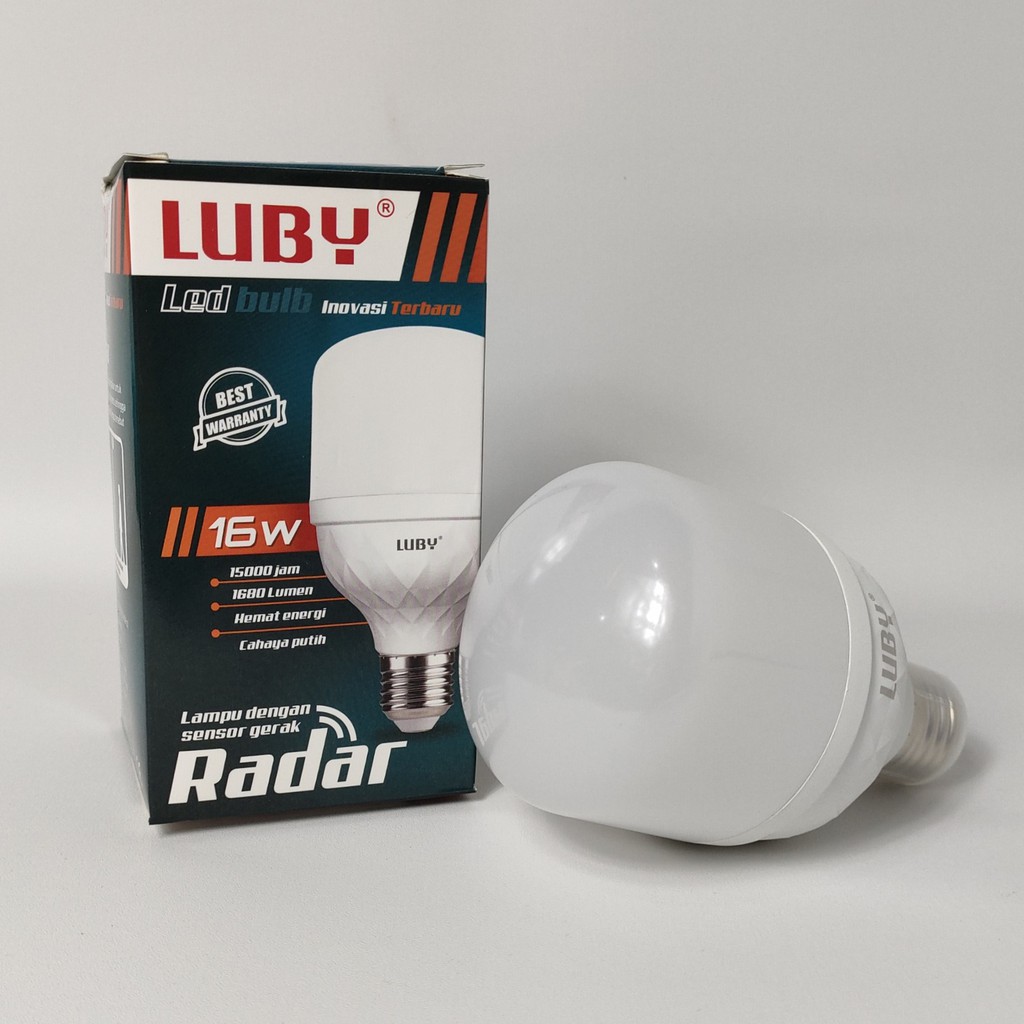 Luby Radar Lampu LED Sensor Gerak / Motion Sensor 16 Watt - Cahaya Putih