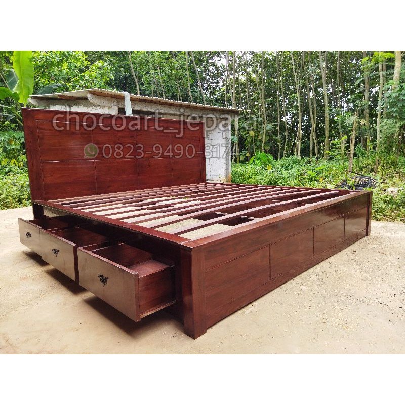 dipan jati / dipan Jepara / dipan minimalis / dipan laci murah / dipan cantik / Dipan terbaru jepara