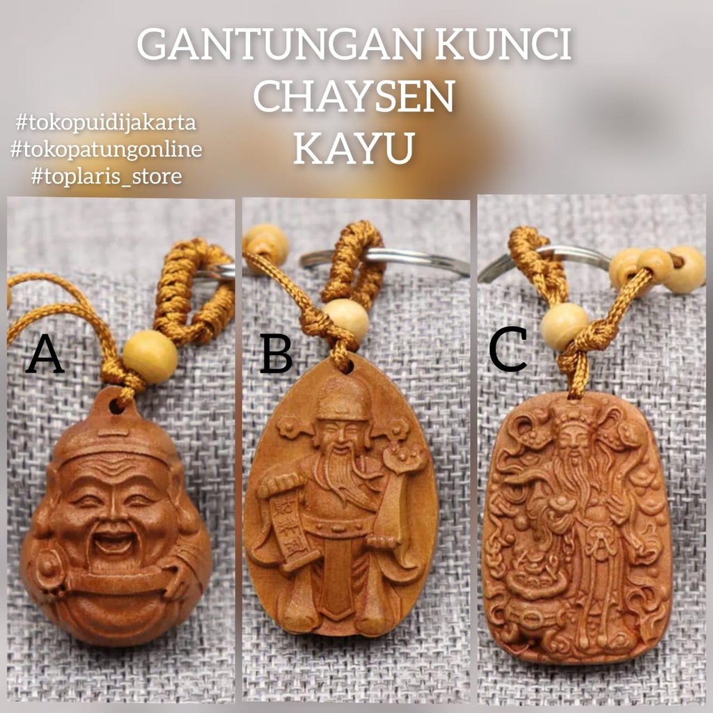 Gantungan Kunci Kayu Import Premium