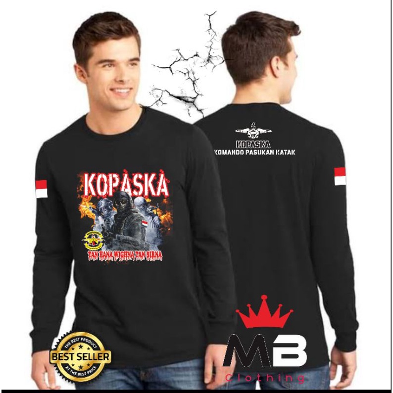 Kaos TNI AL Kopaska / T Shirt Pria / Baju Custom Pria / Baju TNI AL kopaska / Kaos Hitam Kopaska TNI