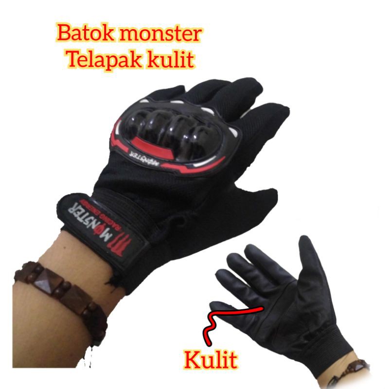 sarung tangan kulit monster batok panjang/sarung tangan kulit