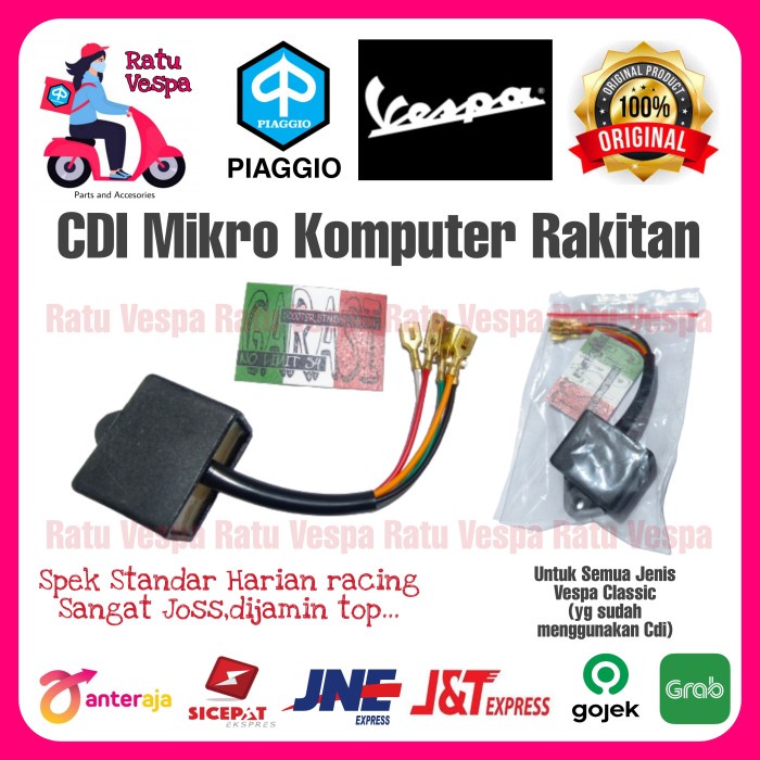 CDI Mikro Unit Rakitan Lokal (Standard Racing) Vespa PX,Strada,Excel