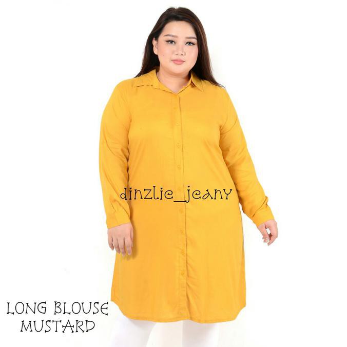 Laris blouse muslim murah.,, TUNIK JUMBO-Warna Kuning Mustard-Kode 184 ON SALE