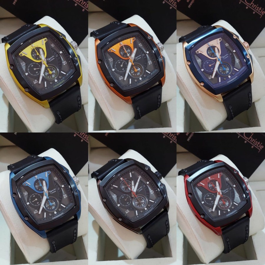 JAM TANGAN PRIA ALEXANDRE CHRISTIE AC 6610 AC6610 LEATHER ORIGINAL