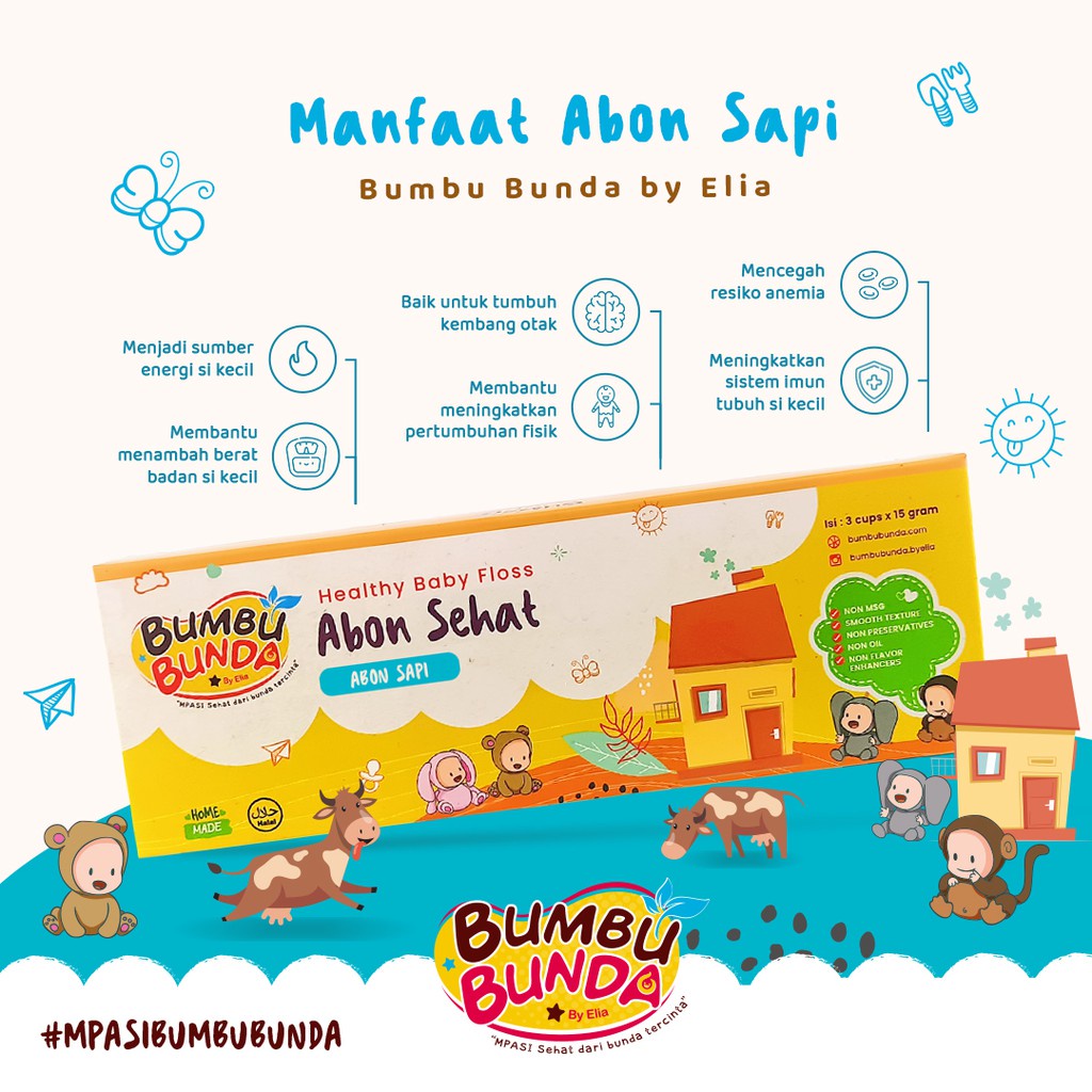 Bumbu Bunda ABON Bayi Sehat MPASI ABON MPASI Bayi ABON Non MSG ABON Sapi ABON Ayam ABON Slow Cooker