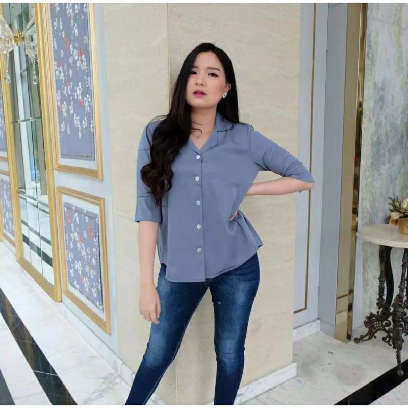 TFW Kemeja JENNIE kemeja wanita atasan wanita Baju kemeja casual wanita remaja ataupun cewek