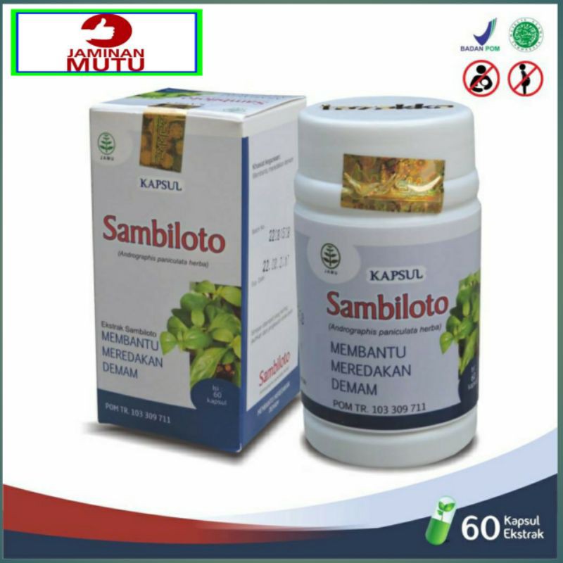 Kapsul Ekstrak SAMBILOTO Herbal Diabetes &amp; Jantung