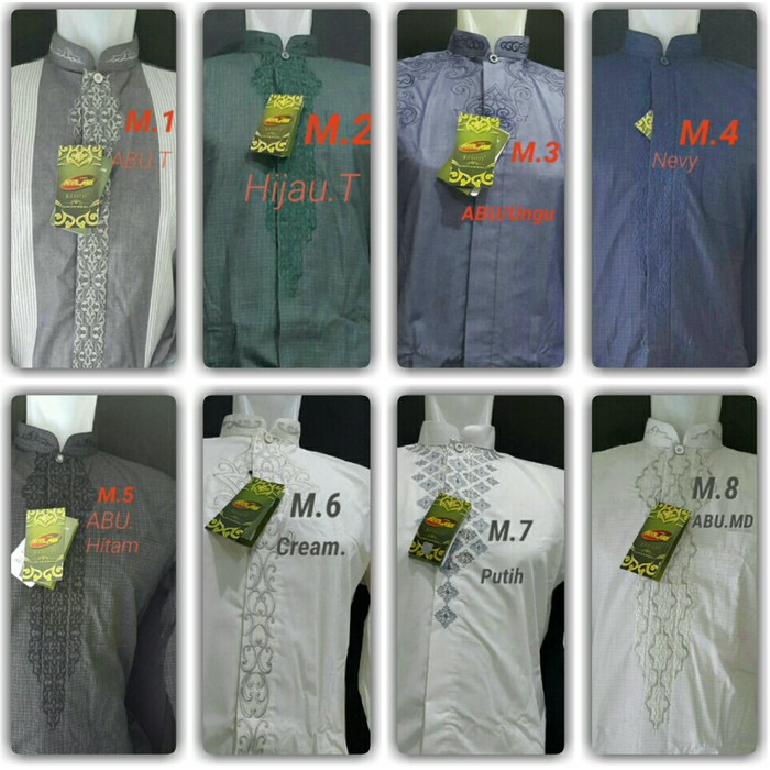 Baju koko Atlas Lengan panjang