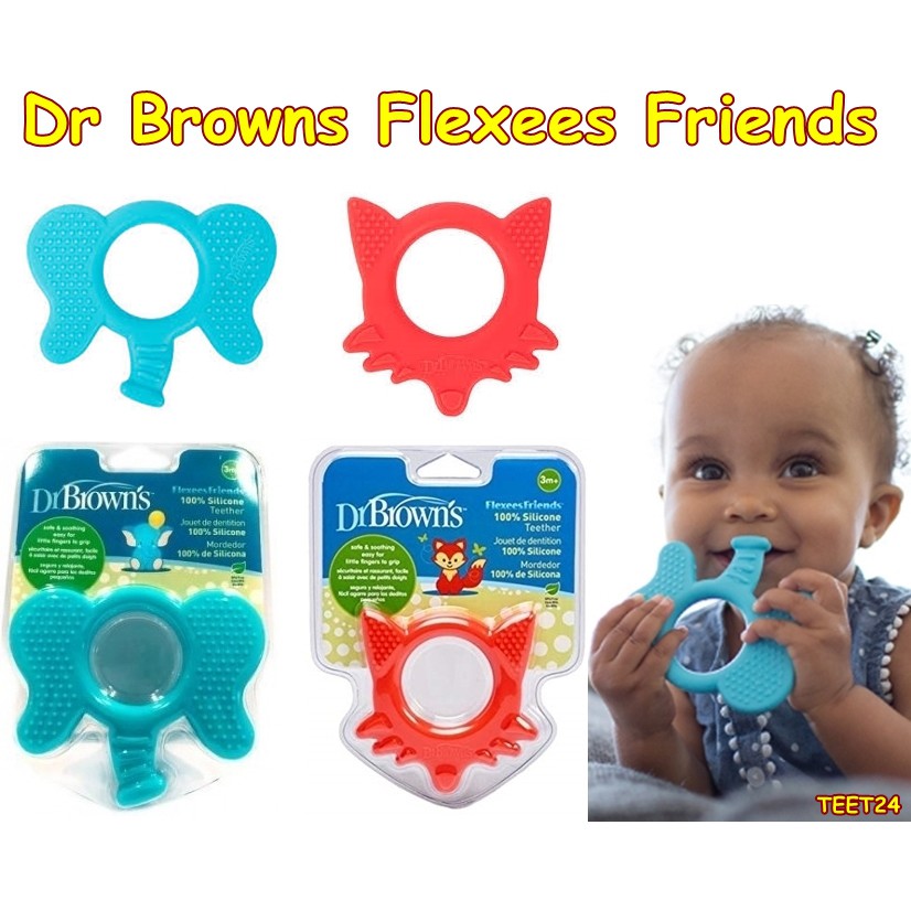 GIGITAN BAYI TEET24 TEETHER DR BROWNS FLEXEES FRIENDS