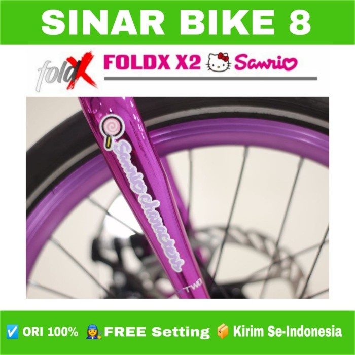 Sepeda Lipat Ukuran 16 Inch ELEMENT FOLDX X2 SANRIO Hello Kitty Folding Bike