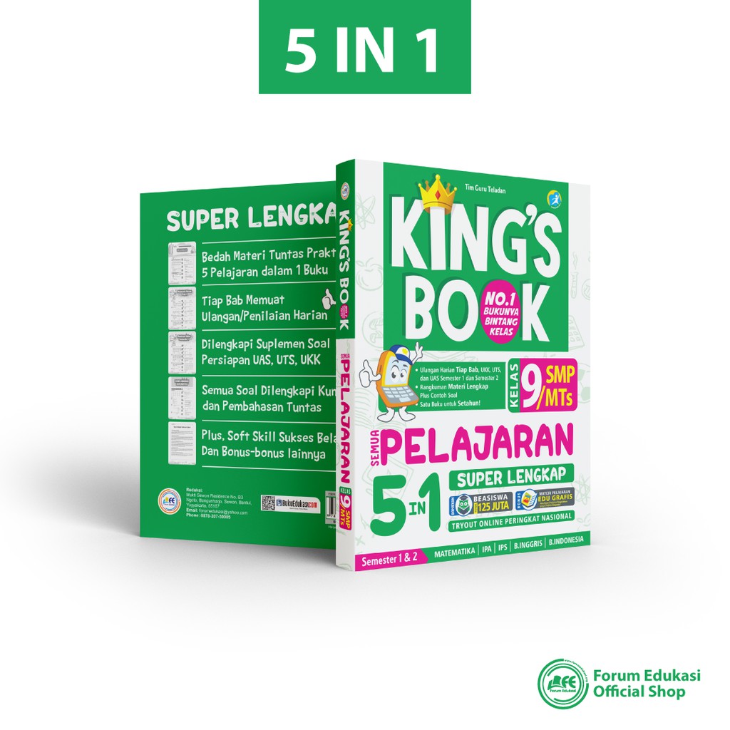 

King s Book Semua Pelajaran 5 In 1 Kelas 9 SMP MTS