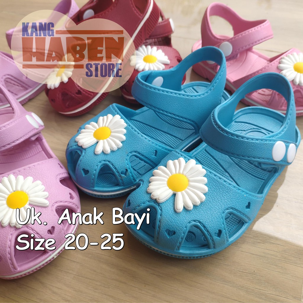 Sandal Anak Bayi Perempuan Karet Emblem Bunga Lucu Dulux CQ052E