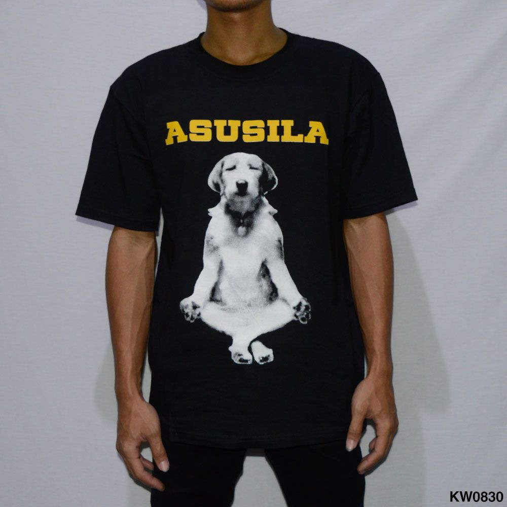 Kaos Baju Kata Kata Lucu ASusila - Sablon - Warna Hitam